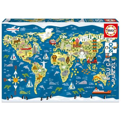 Puzzle Mappa Del Mondo Don Chisciotte