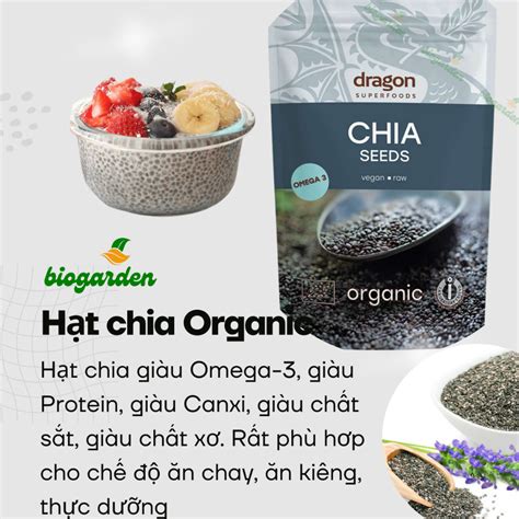 Hạt chia hữu cơ Chia Seed 200gr 500gr Dragon Superfood - Ăn Chay - Ăn ...