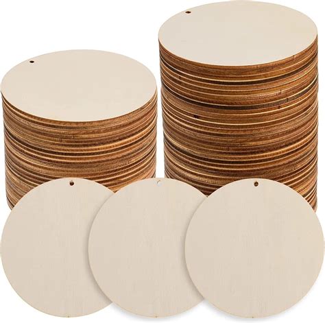 1 Set Of Round Wood Slices Unfinished Wood Cutouts Rustic Wood Cutouts