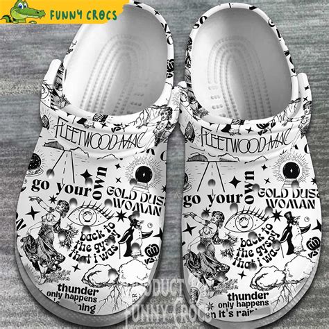 Fleetwood Mac Band Pattern Crocs Shoes Discover Comfort And Style