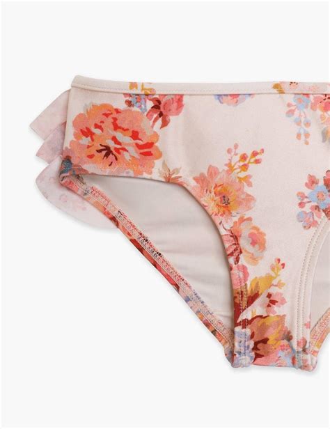 Swim Resort Devi Frill Bikini Cream Floral Zimmermann Swimwear