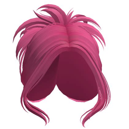 Working Overtime Messy Updo Bun Hot Pink Roblox