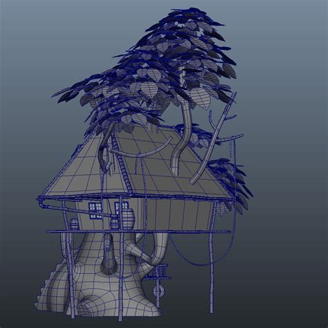 Cartoon Tree House 3d Model 9 Unknown Obj Ma Free3d