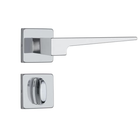 Fechadura Banheiro Classic Roseta Quadrada Inox Stam Pontal