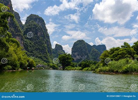 Landscape of Guilin, Li River and Karst Mountains. Located Near ...