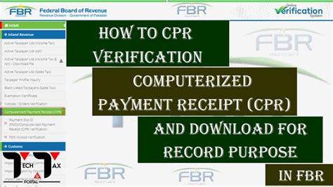 Cpr Verification Online I How To Verify Fbr Paid Challan I How To Download Deducted Income Tax