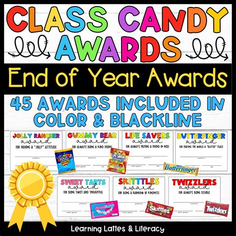 Editable Candy Awards Class Awards End of Year Class Student Awards Day ...