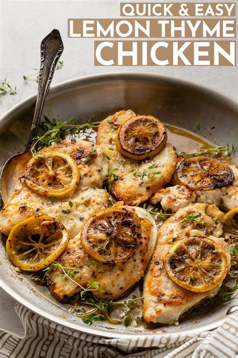 Quick Lemon Thyme Chicken Plate Licking Good Nourish And Fete