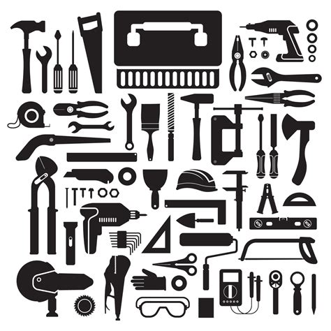 Icon Set Tools Hardware Vector Art At Vecteezy