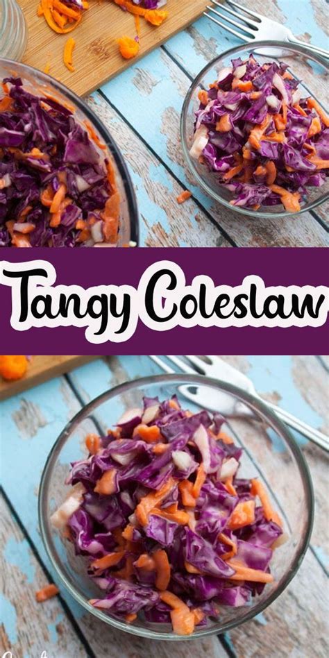 Tangy Coleslaw Recipe With Purple Cabbage Life Sew Savory Coleslaw