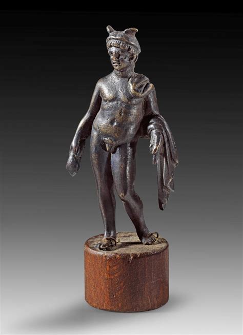 Sold At Auction Roman Bronze Figure Of Naked Hermes Mercury