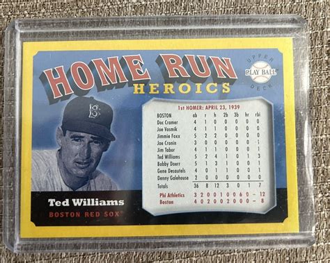 Upper Deck Play Ball Ted Williams Boston Red Sox Home Run Heroics