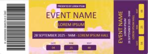 Event Ticket Templates and Formats | MS Word Event Ticket Templates