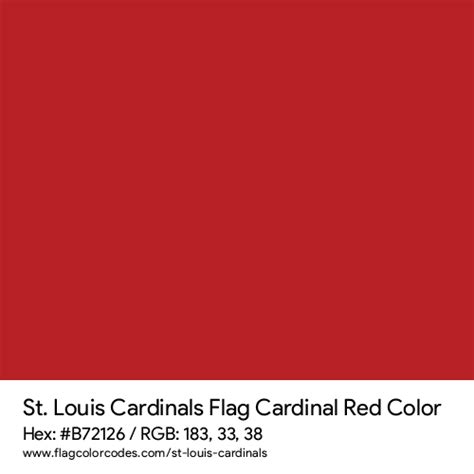 St Louis Cardinals Flag Color Codes