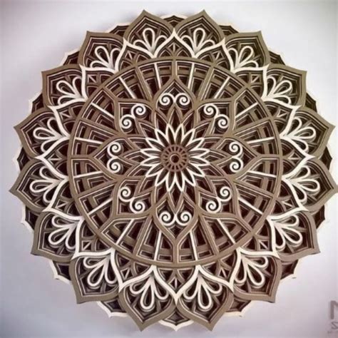 Mandala Em Mdf Camadas Cores 3d Flor 89cm M3d020 Elo7