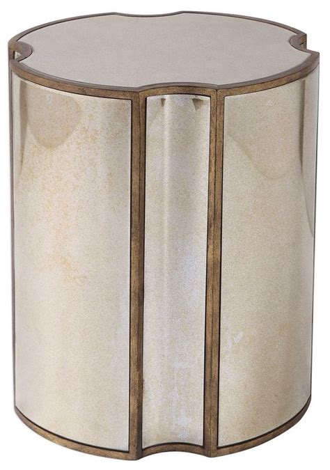 Uttermost® Harlow Antique Mirror Accent Table With Antique Brass Accents Bob Mills Furniture