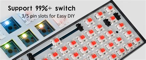 Surmen Gt Mechanical Gaming Keyboard Percent Rgb Backlit Hot Swappable Wireless Wired