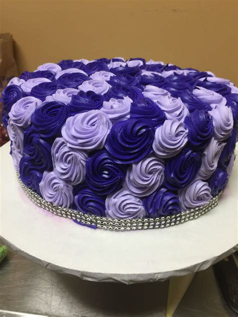 Purple And Lavender Rosette Cake Rosette Cake Cake By The Pound Cake