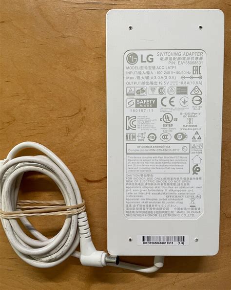 Genuine Lg Monitor Ac Adapter Power Supply Acc Latp V A W