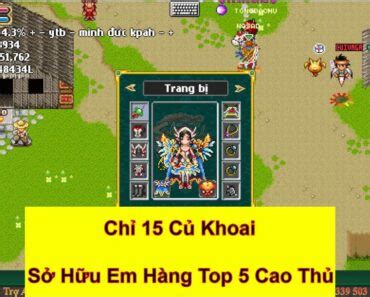 15 Củ Khoai Sở Hữu Em Hàng Phái Cung Queen Top 5 Cao Thủ Server Hoa Lư