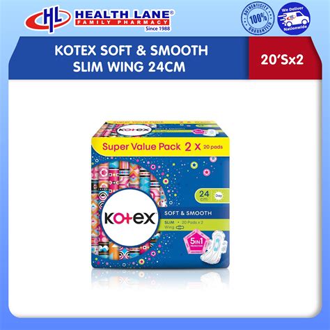 Kotex Soft Smooth Slim Wing Cm S X Lazada