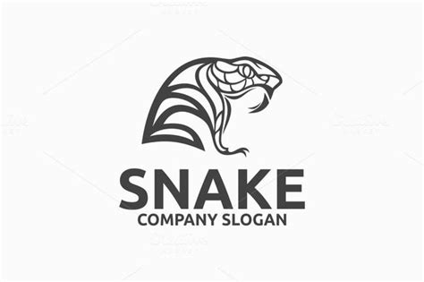 the snake logo is black and white, with an orange stripe on it's head