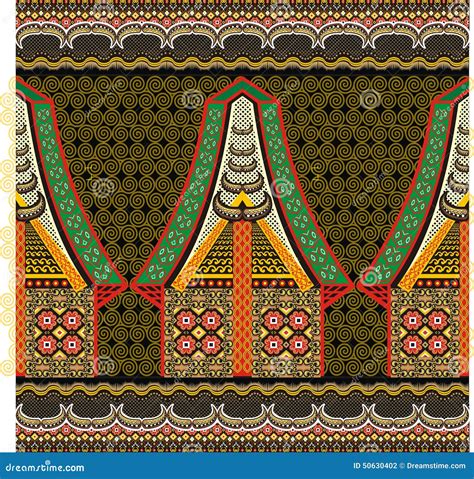 Indonesian batik motif stock illustration. Illustration of indonesian - 50630402