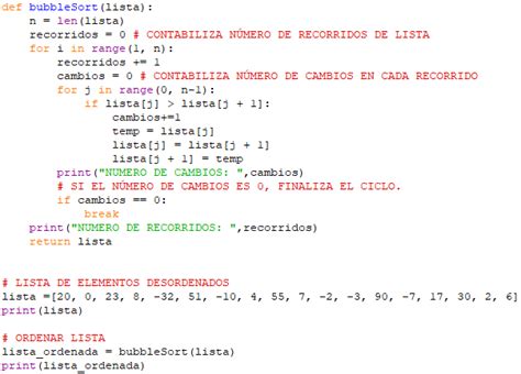 Algoritmos De Ordenaci N En Python Ordenamiento De Burbuja El