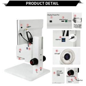Kaisi K-200DP 12-78X Video Microscope with 11.6-inch LCD Display for ...