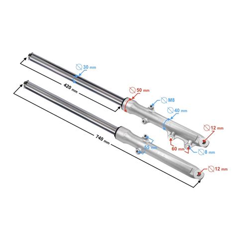 Amortyzatory przednie przód do Romet Chart 50 lagi