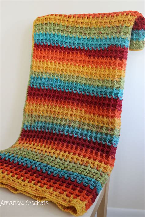 Waffle Stitch Blanket Pattern Amanda Crochets