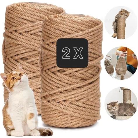 Corde En Sisal Naturel Pour Arbre À Chat 50 M 6 Mm Corde À