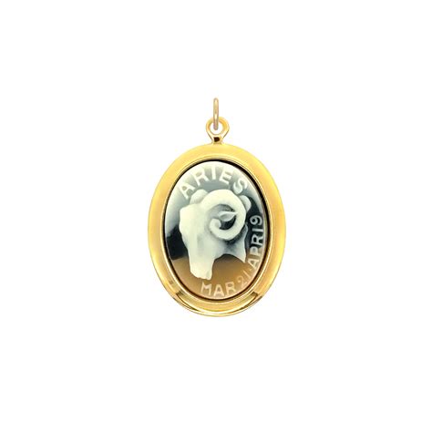 Aries Vintage Cameo Charm Black – ZodiacJules