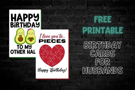 Fun Free Printable Birthday Cards For Husband Life Is Sweeter By Design