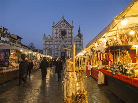 Italy, Florence, Santa Croce Square. Editorial Stock Image - Image of ...