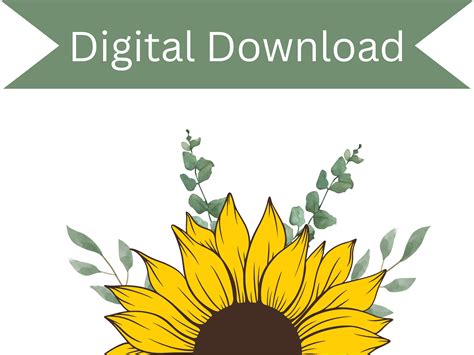 Sunflower Svg Floral Svg Sunflower Clipart Flower Svg Etsy