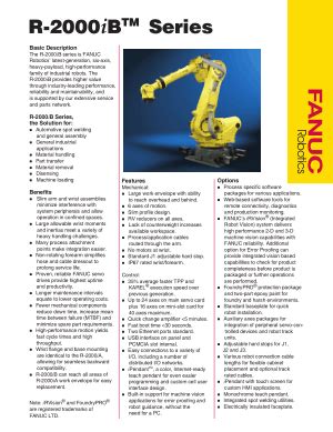 Fanuc R Ib Series Robot Basic Description Specifications Pdf