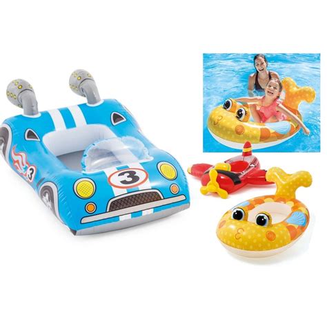 Inflatable Kids Pool Floats - Mix of 3 - Car, Fish, Plane | Wholesale