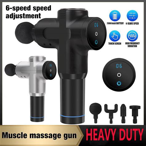 Hmount Deeroll Fascia Gun Muscle Relaxer High Frequency Electric Massage Gun Deep Fitness Black