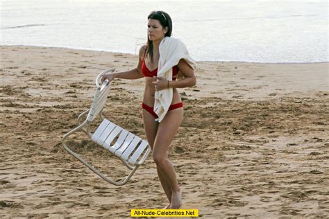 Danica Patrick Sexy In Red Bikini On The Beach