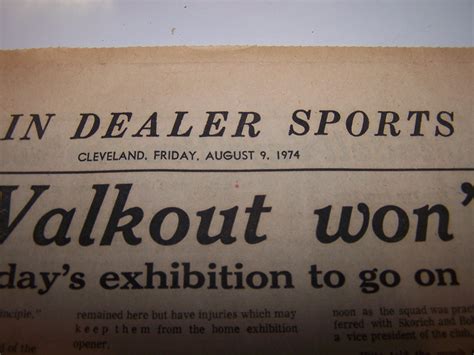 Cleveland Browns Football Team Walkout, 1974, Cleveland Plain Dealer