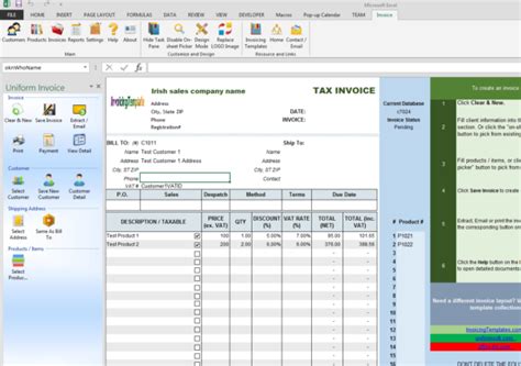 Vat Spreadsheet Template Regarding Irish Sales Vat Invoice Template — Db