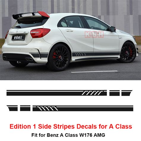 Edition 1 Stripe Decal Sticker Mercedes Benz A 45 180 200 250 W176 Amg Black Auto Parts And