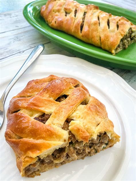 Sausage Cream Cheese Crescent Roll Braid The Endless Appetite