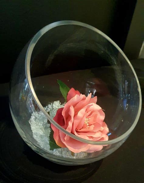 Silk Rose A Glass Bowl Burgess Florist Durban