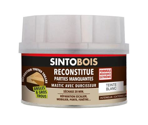 Mastic à Bois Sintobois Angles And Gros Trous Sinto Blanc 190 G Leroy