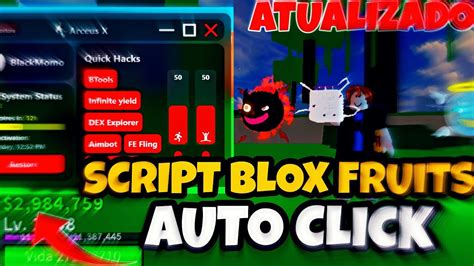 SAIU SCRIPT E EXECUTOR PARA ROBLOX BLOX FRUITS AUTOFARM AUTO CLICK