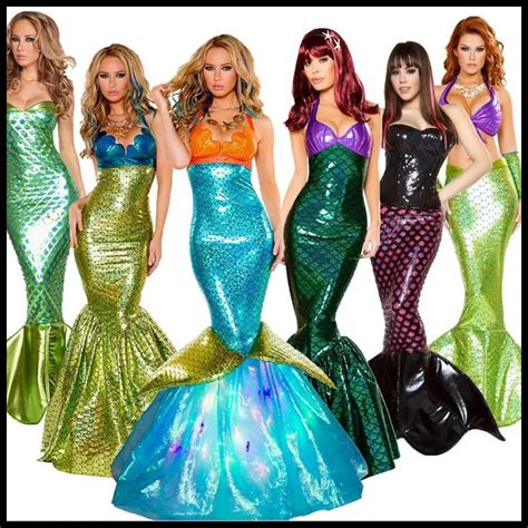 Halloween Costume Cosplay Adult Cosplay Mermaid Princess Dress Sexy