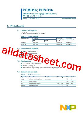 Pumd Datasheet Pdf Nexperia B V All Rights Reserved