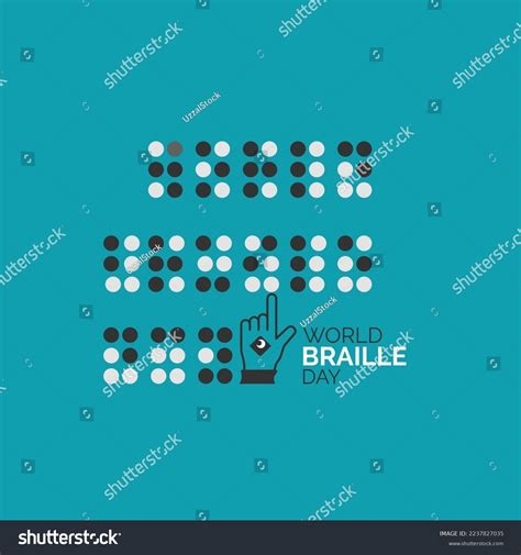 Vector Illustration World Braille Day Is Royalty Free Stock Vector